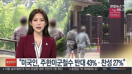 "미국인, 주한미군철수에 반대 43%·찬성 27%"