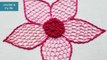 Hand Embroidery - Honeycomb Stitch Embroidery - Flower Embroidery