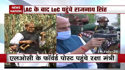 Rajnath Singh visits forward post near LoC in Kupwara