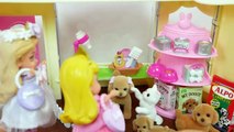Mini Disney Princess Shopping Street Bridal Shop Pet Shop مصغرة دمية لعبة Mini Loja de Bonecas