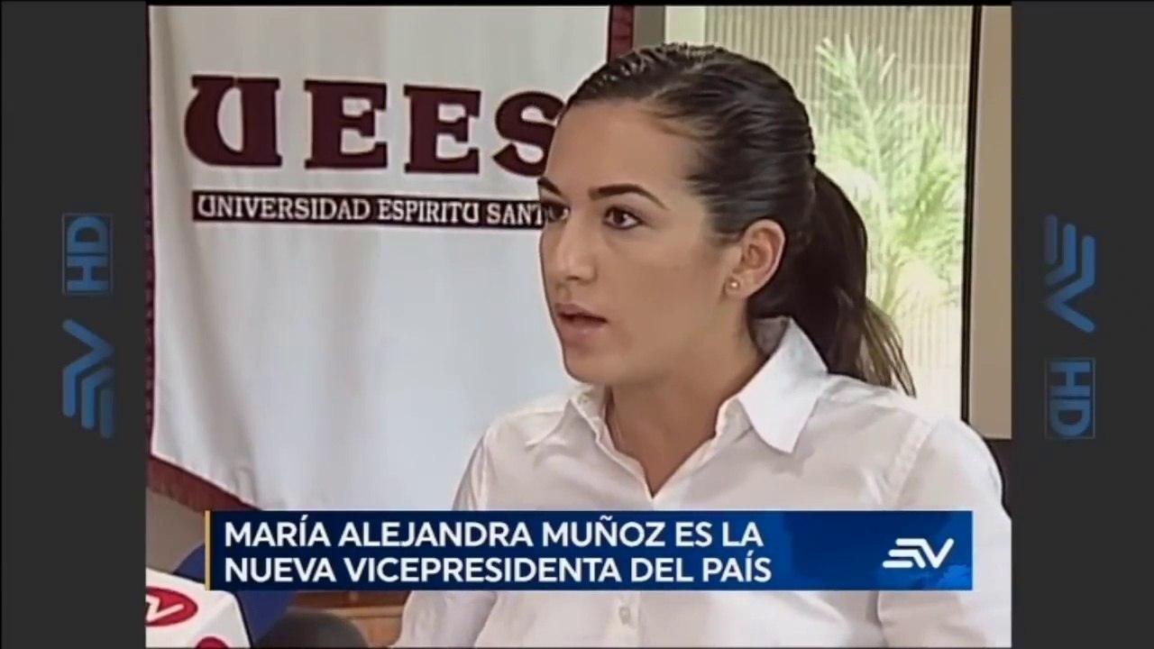María Alejandra Muñoz, nueva vicepresidenta de Ecuador