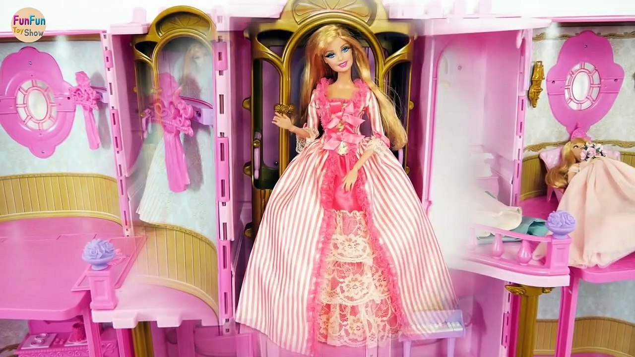 princess barbie doll pink royal castle