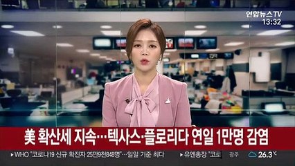 美 확산세 지속…텍사스·플로리다 연일 1만명 감염