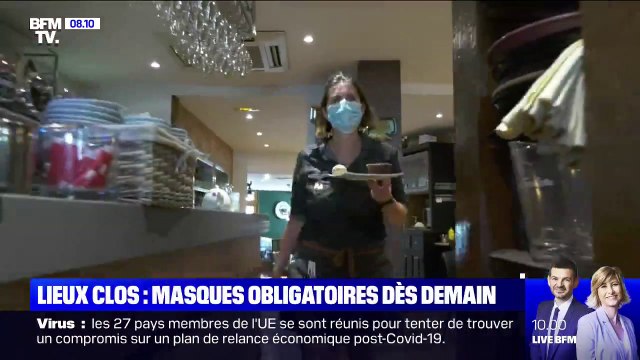Le port du masque sera obligatoire dans les lieux publics clos dès lundi