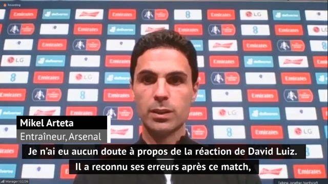 FA Cup - Arteta : David Luiz a été phénoménal