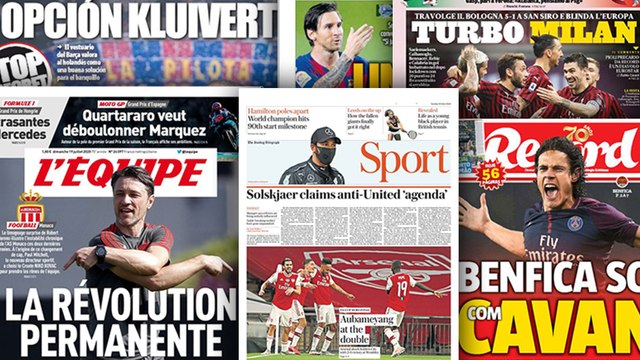 La leçon d'Arsenal face à Manchester City fait grand bruit en Angleterre, Benfica rêve de Cavani