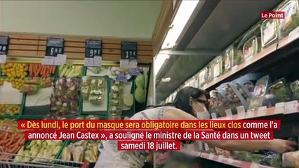 Covid-19 : le port du masque sera obligatoire dans les lieux clos dès lundi