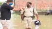 Bihar floods: No gumboots, Cops go barefoot for duty