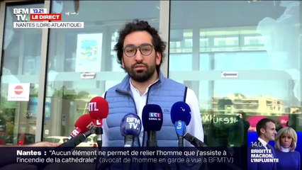 Nantes: l'avocat de l'homme placé en garde à vue assure qu'"aucun élément ne rattache" son client à l'incendie de la cathédrale
