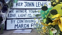 Atlanta residents honor US congressman John Lewis