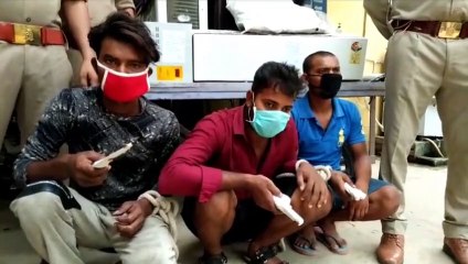 लूट की फिराक में बैठे तीन लोगों को भरथना पुलिस ने किया गिरफ्तार