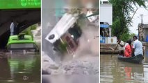 Delhi Rains: Watch Building Collapsed | Minto Bridge కిందుగా కొట్టుకొచ్చిన మృతదేహం || Oneindia