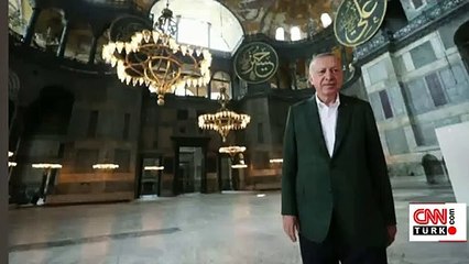 Son dakika... Cumhurbaşkanı Erdoğan'dan Ayasofya'da inceleme | Video
