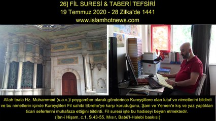26] FİL SURESİ & TABERİ TEFSİRİ 19 Temmuz 2020 - 28 Zilka'de 1441