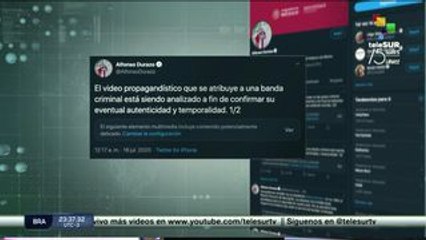 México: Gob. investiga video atribuido a un cártel del narcotráfico