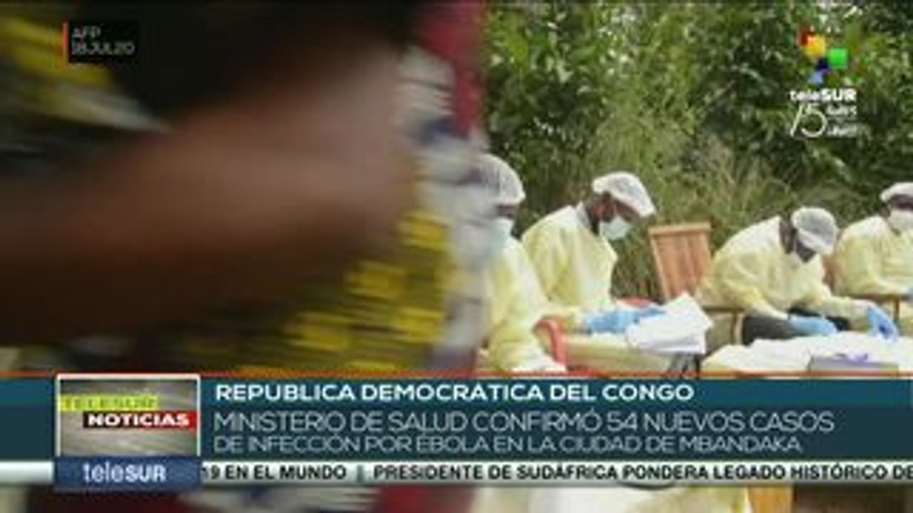 Confirman 54 nuevos casos de ébola en República Democrática del Congo