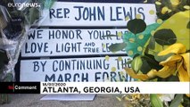 Atlanta residents gather to pay tribute to US congressman John Lewis