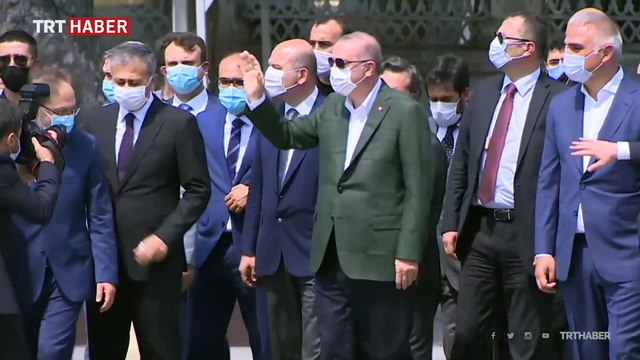 Cumhurbaşkanı Erdoğan Ayasofya Camii'nde inceleme yaptı