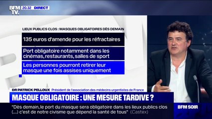 Pour Patrick Pelloux, "le port du masque est notre seule garantie pour éviter des reconfinements"