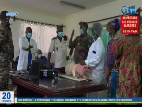 RTG/Formation du personnel technique soignant et des médecins réanimateurs du CHR d’Oyem par la délégation de la coopération militaire française et du projet d’appui au secteur de la santé