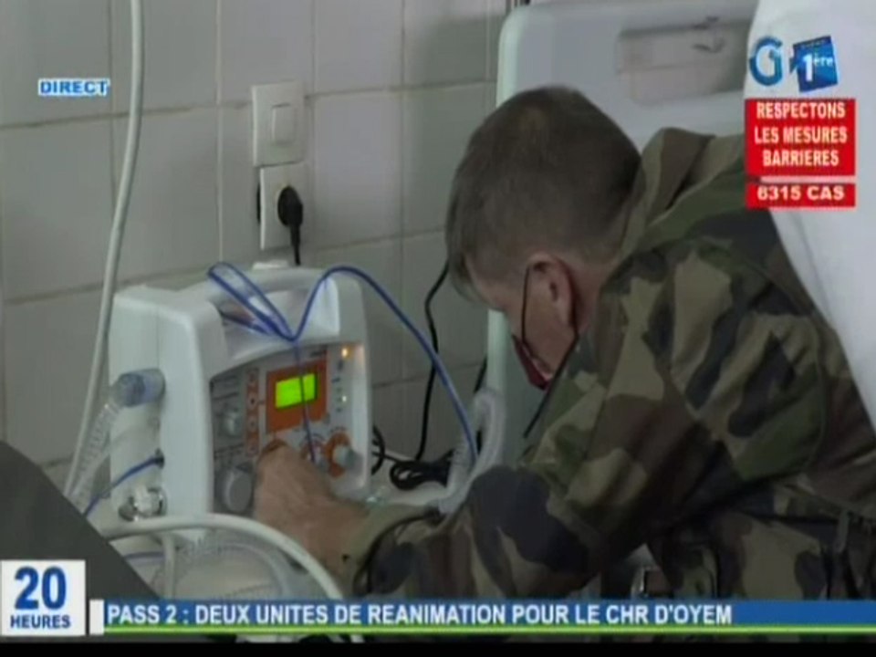 RTG/Installation de deux unités de reanimation pour le CHR de d’OYEM par la délégation de la coopération militaire française et du projet d’appui au secteur de la santé en présence du ministre en charge de la santé