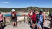 Yellowstone National Park is packed after reopening but few people are wearing masks