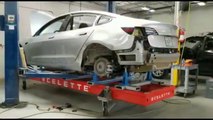 TESLA REPAIR on CELETTE FRAME MACHINE on purpose of collision repair training