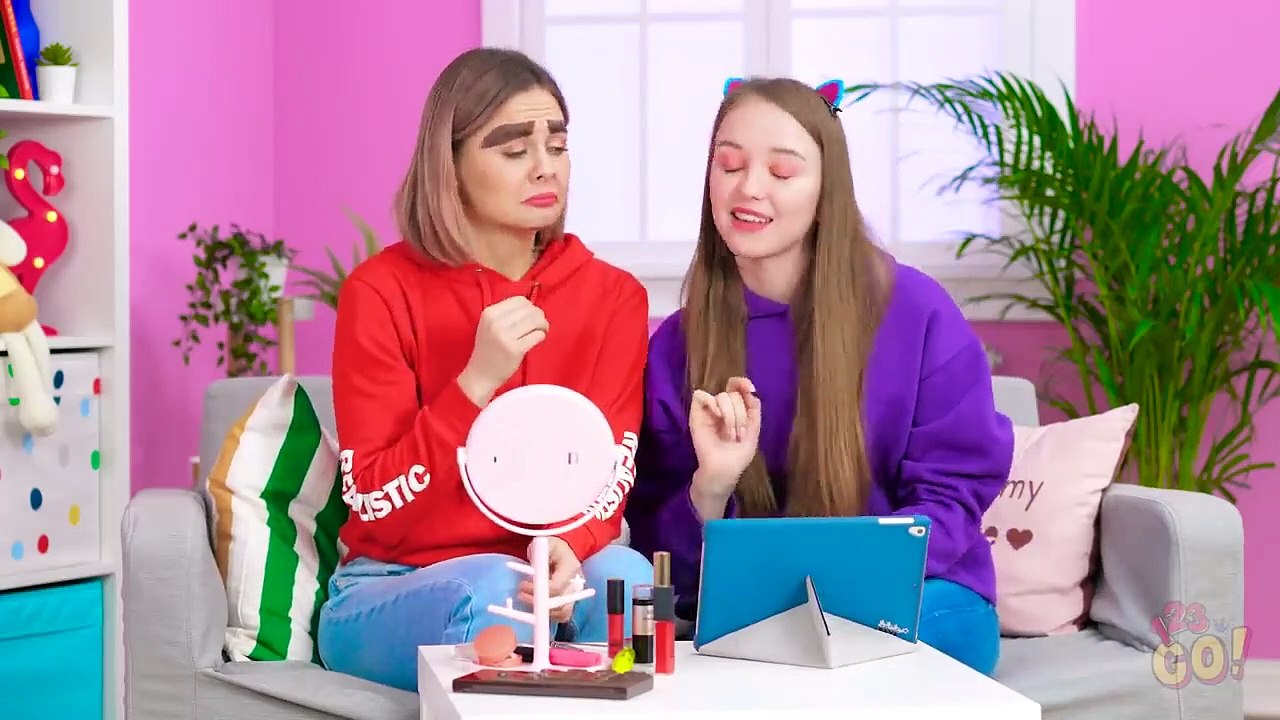 SMART AND EASY GIRLY HACKS || Cool Hair And Make Up Ideas For Girls by 123 GO!