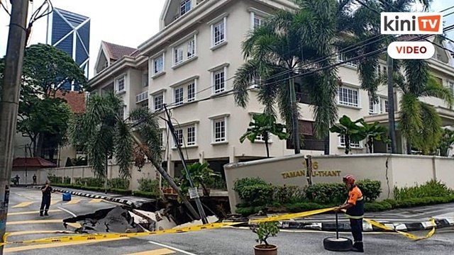Tembok pangsapuri di KL runtuh 'ditelan' tanah mendap