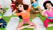 Disney Princess Elsa Anna Barbie doll YOGA class دمية باربي اليوغا Ioga boneca barbie