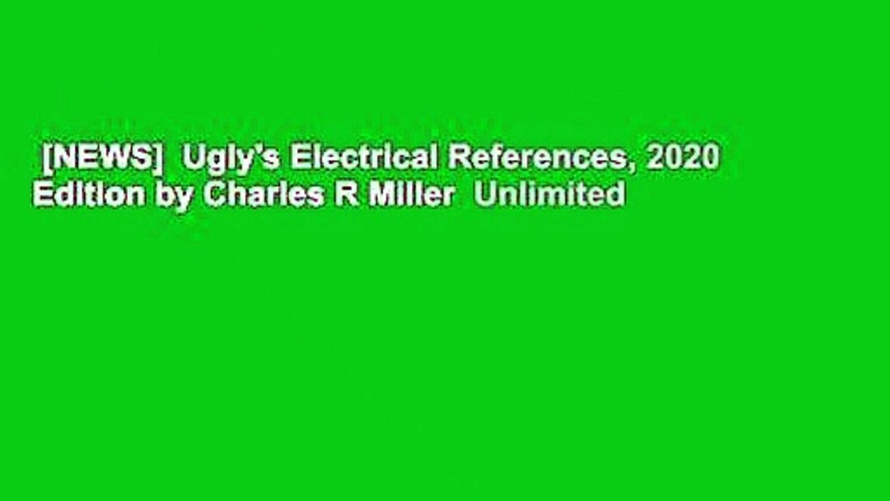 [NEWS]  Ugly's Electrical References, 2020 Edition by Charles R Miller