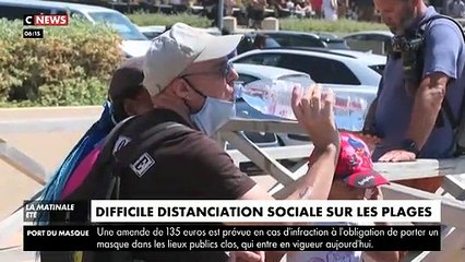 Coronavirus - Sur la plage de Lacanau le respect de la distanciation sociale est quasi impossible malgré les alertes des autorités
