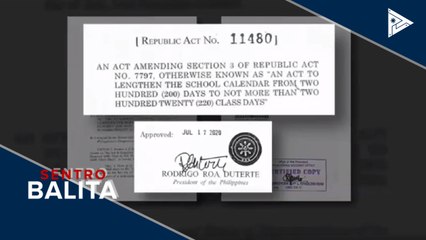 Pangulong #Duterte, maaari nang palitan ang petsa ng school opening kapag may state of emergency o calamity