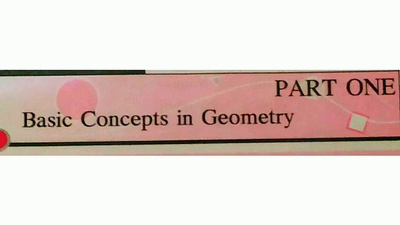 Basic Concepts in Geometry of class 6th | Introduction Part1