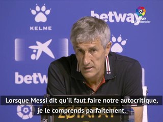 Barcelone - Setién : "J'ai toujours senti le soutien du club et de l'équipe"