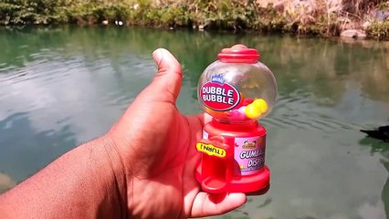 MINI Gumball Machine AQUARIUM! DIY Fishing