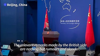 China slams Britain's comments on Uighurs as 'slander'