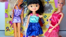 barbie fashion closet- Barbie and dora fashion video- Kids toys videos