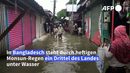 Ein Drittel von Bangladesch von Monsun-Regen überflutet