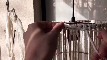 Cómo hacer una lámpara de macramé