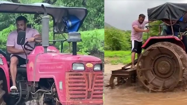 Salman Khan Takes To Farming, Shares Video Of Him Ploughing The Land On A Tractor.