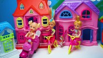 Barbie princess doll play in backyard- Barbie playground with friends- Barbie Annie and Rapunzel play together- VIdeo for kids-