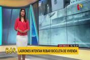 San Miguel: cámaras registran intento de robo de bicicletas en vivienda