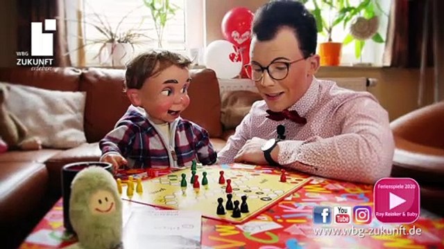 Ferienspiel Mensch ärgere Dich nicht mit Bauchredner Roy Reinker & Baby - WBG Zukunft eG - Karrideo Imagefilm-Produktion©®