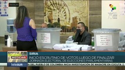 Inicia escrutinio de votos en comicios parlamentarios sirios