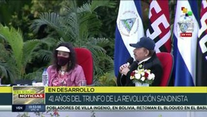 Daniel Ortega preside celebración del triunfo sandinista hace 41 años
