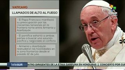 Llama papa Francisco al alto al fuego entre Armenia y Azerbaiyán