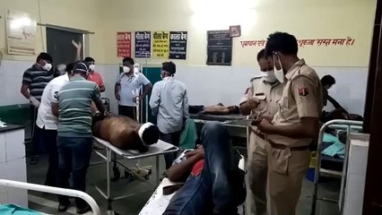अनियंत्रित जीप पुलिया से नीचे गिरी, छह जने घायल