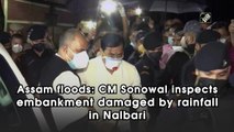Assam floods: CM Sonowal inspects embankment damaged by rainfall in Nalbari