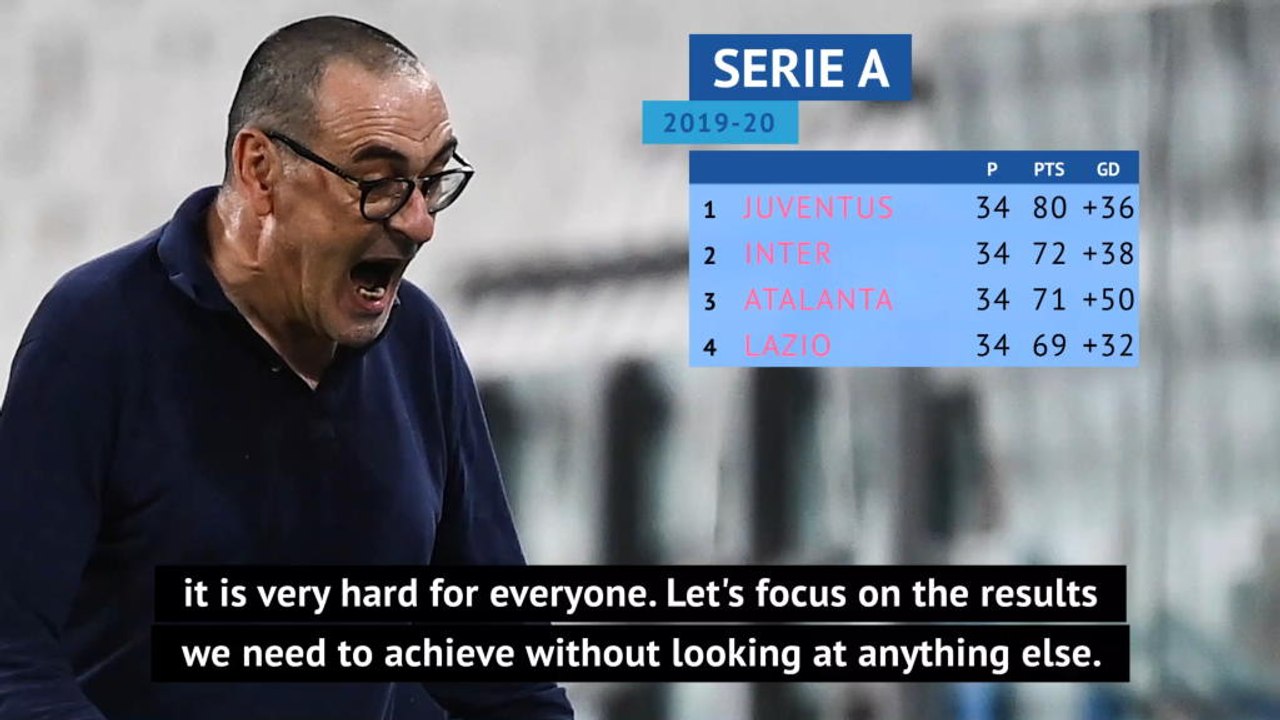 Sarri not getting ahead of himself as Juve close in on title